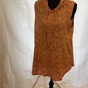 LuLaRoe Brittany Pink Paisley Sleeveless Top